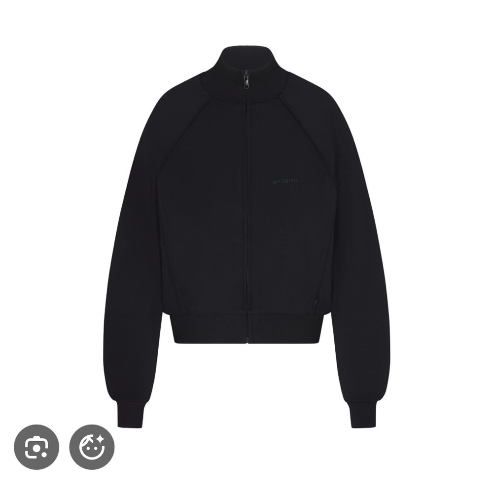 NWT Nike x Skims Matte Tricot Oversized Track Jacket in Obsidian Size Large - Picture 4 of 6